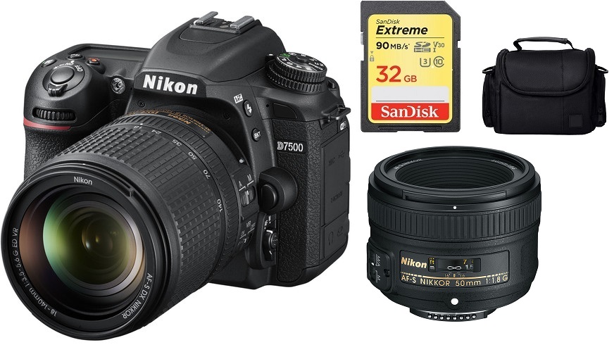 Nikon D7500 DSLR Camera with 1