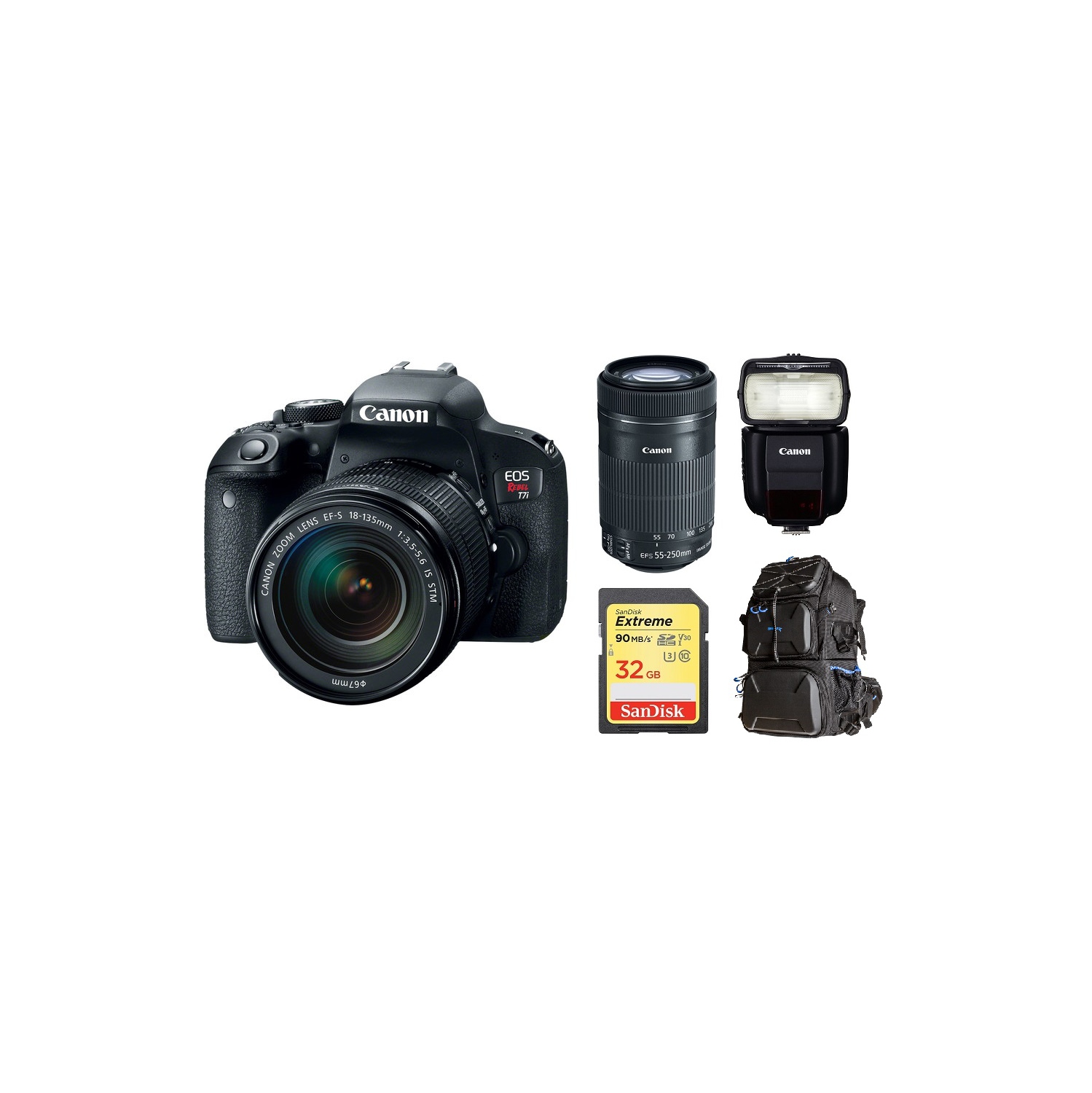 Canon T7i DSLR Camera with 18-135mm With Everything You Need Bundle International Version w/Seller Provided Warranty