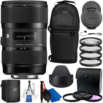 Sigma 18-35mm F1.8 Art DC HSM Lens for Canon DSLR Cameras with Accessory Bundle