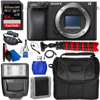 Sony Alpha a6400 Mirrorless Digital Camera (Body Only) with Essential Accessory Bundle
