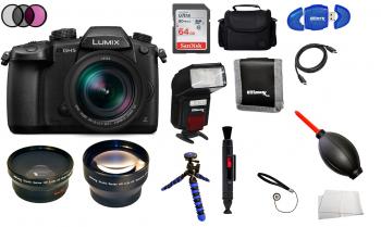 Panasonic Lumix DC-GH5 Mirrorless Micro Four Thirds Digital Camera with 12-60mm Lens & Essential Accessory Bundle