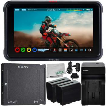 Atomos Ninja V 5 inch 4K HDMI Recording Monitor with Sony AtomX SSDmini (1TB) Essential Bundle