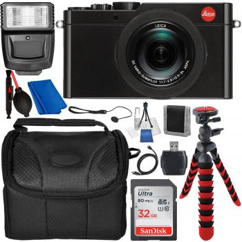 Leica D-LUX (Typ 109) Digital Camera (Black) with Accessory Bundle