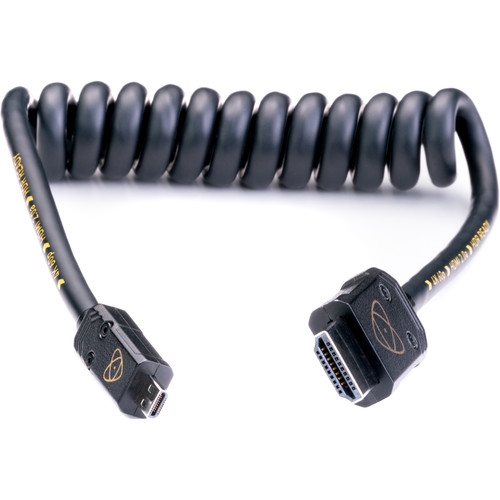 Atomos AtomFLEX HDMI (Type-A) Male to Micro-HDMI (Type-D) Male Coiled Cable (12 to 24