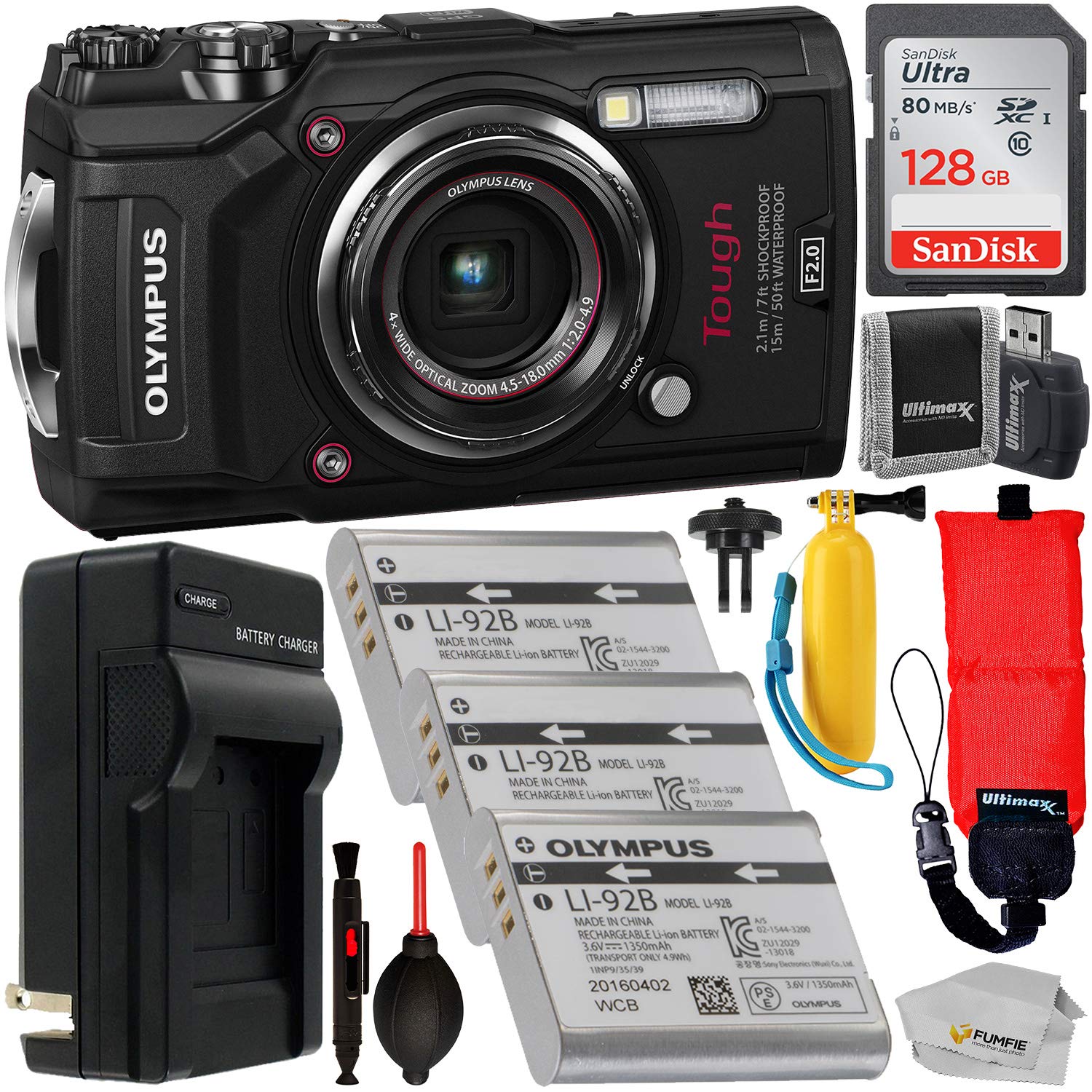Olympus Tough TG-5 Digital Camera (Black) - V104190BU000 With Premium  Accessory Bundle