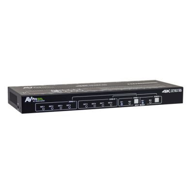 AVPro Edge AC-DA28-AUHD 18Gbps 4K60 (4:4:4) Dual Input 8 Output Distribution Amplifier with Two Output Zones