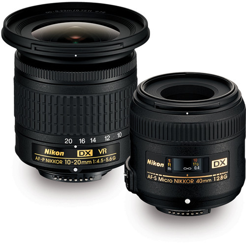Nikon Landscape & Macro 2 Lens Kit with 10-20mm f/4.5-5.6 and 40mm f/2.8 Lenses