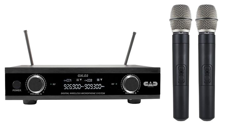 CAD Digital Dual Channel Wireless System Dual Handheld Microphone System AI and AH Frequency Bands