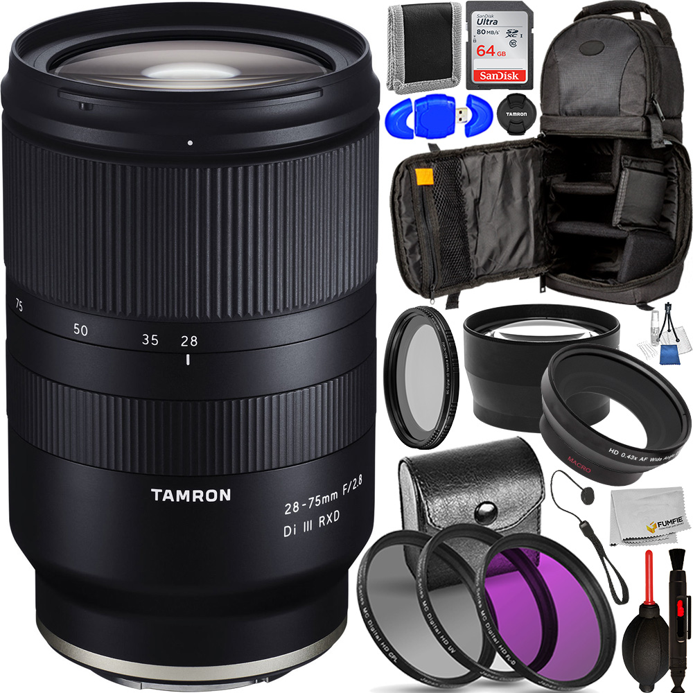 Tamron 28-75mm f/2.8 Di III RXD Lens for Sony E - A036 Extreme Accessory Bundle