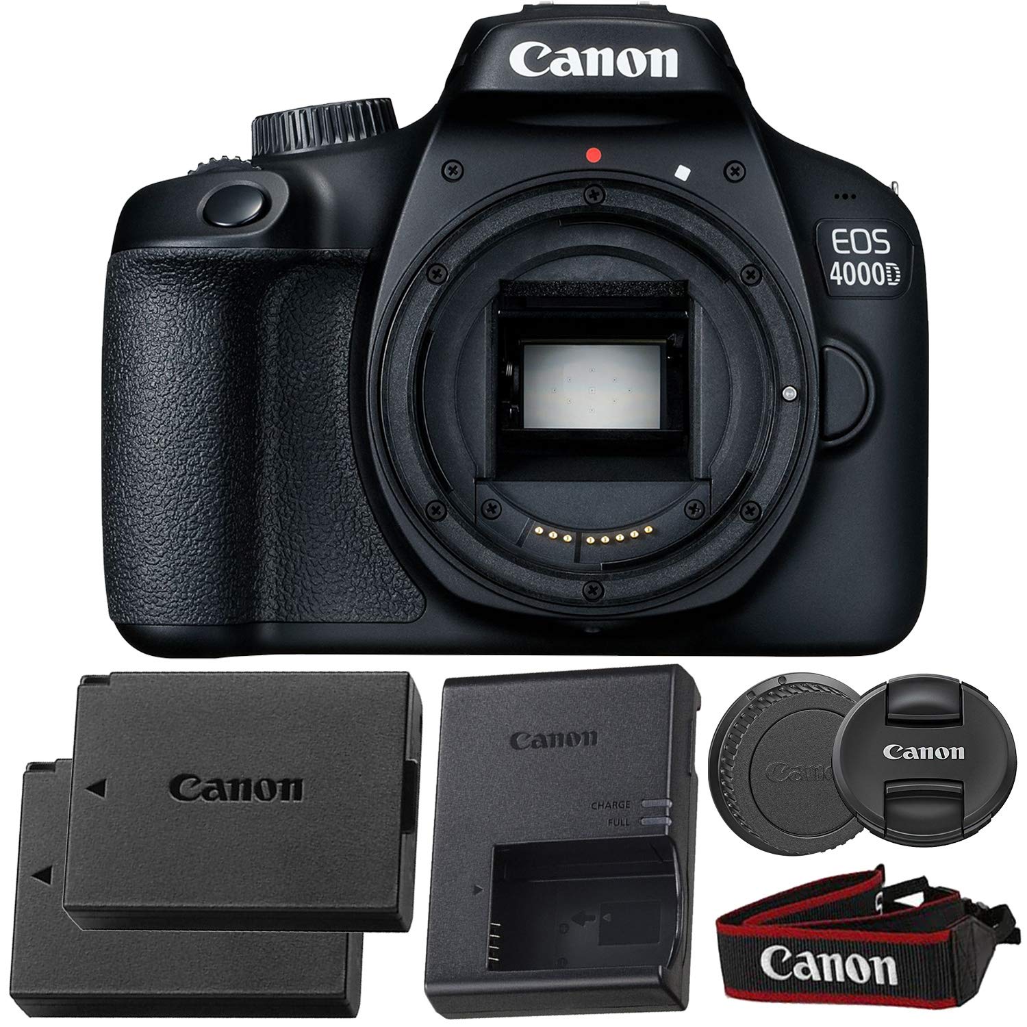 Canon EOS 4000D/Rebel T100 Body with Starter Accessory Bundle