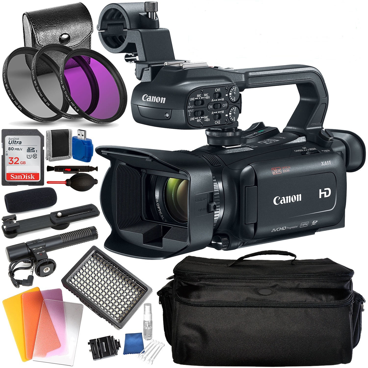 Canon XA11 Compact Full HD Camcorder Accessory Bundle