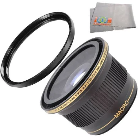 0.38X Ultra Super High Definition Panoramic Fisheye Lens + UV PROTECTION GLASS FILTER FOR CANON REBEL T3i, T2i (550D), Digital SLR Cameras.THESE LENSES AND FILTERS WILL ATTACH TO THE FOLLOWING CANON LENSES 18-55mm, 75-300mm, 50mm 1.4 , 55-250mm