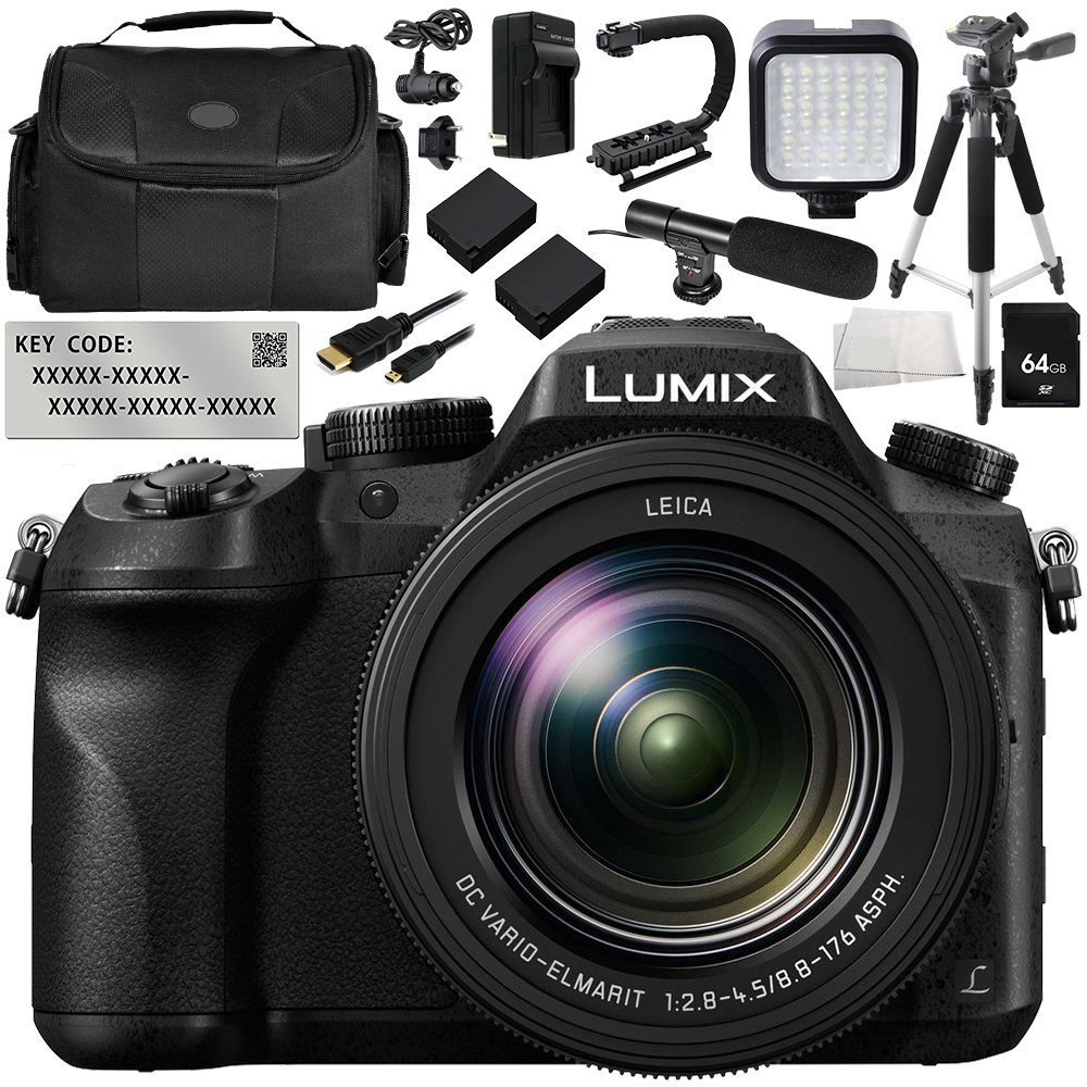 Panasonic Lumix DMC-FZ2500 Digital Camera with V-Log L Function Activation Code Bundle
