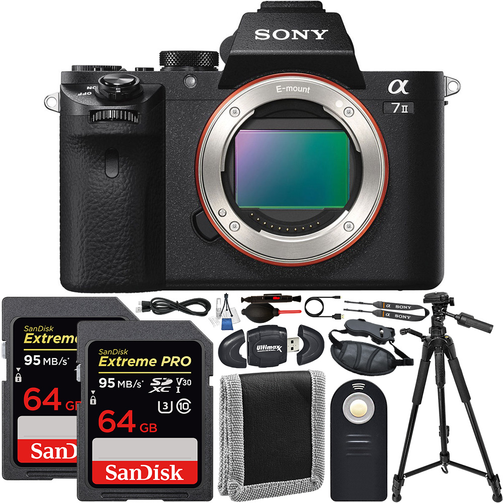 Sony Alpha a7 II Mirrorless Digital Camera (Body Only) - ILCE7M2/B with Accessory Bundle