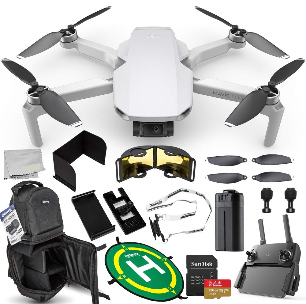 DJI Mavic Mini Portable Drone Quadcopter Ultimate 128GB Bundle - CP.MA.00000120.01
