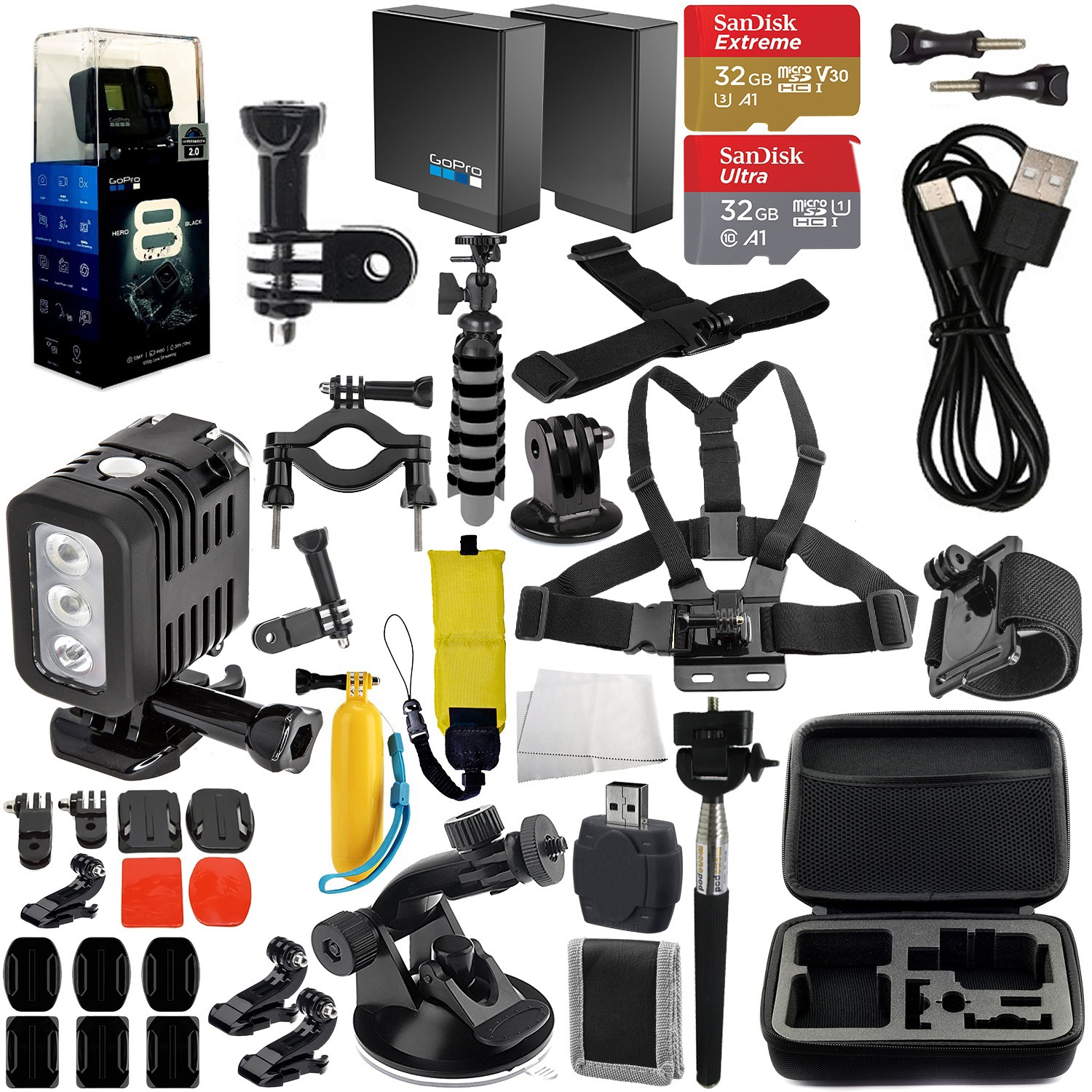 GoPro HERO8 Action Camera (Black) & Deluxe Accessory Bundle