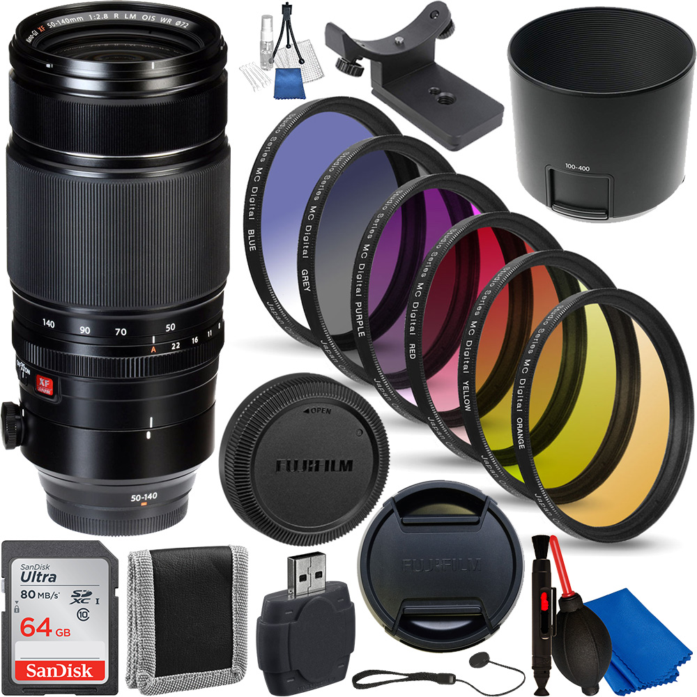FujiFilm XF 50-140mm f/2.8 R LM OIS WR Lens - 16443060 with Accessory Bundle