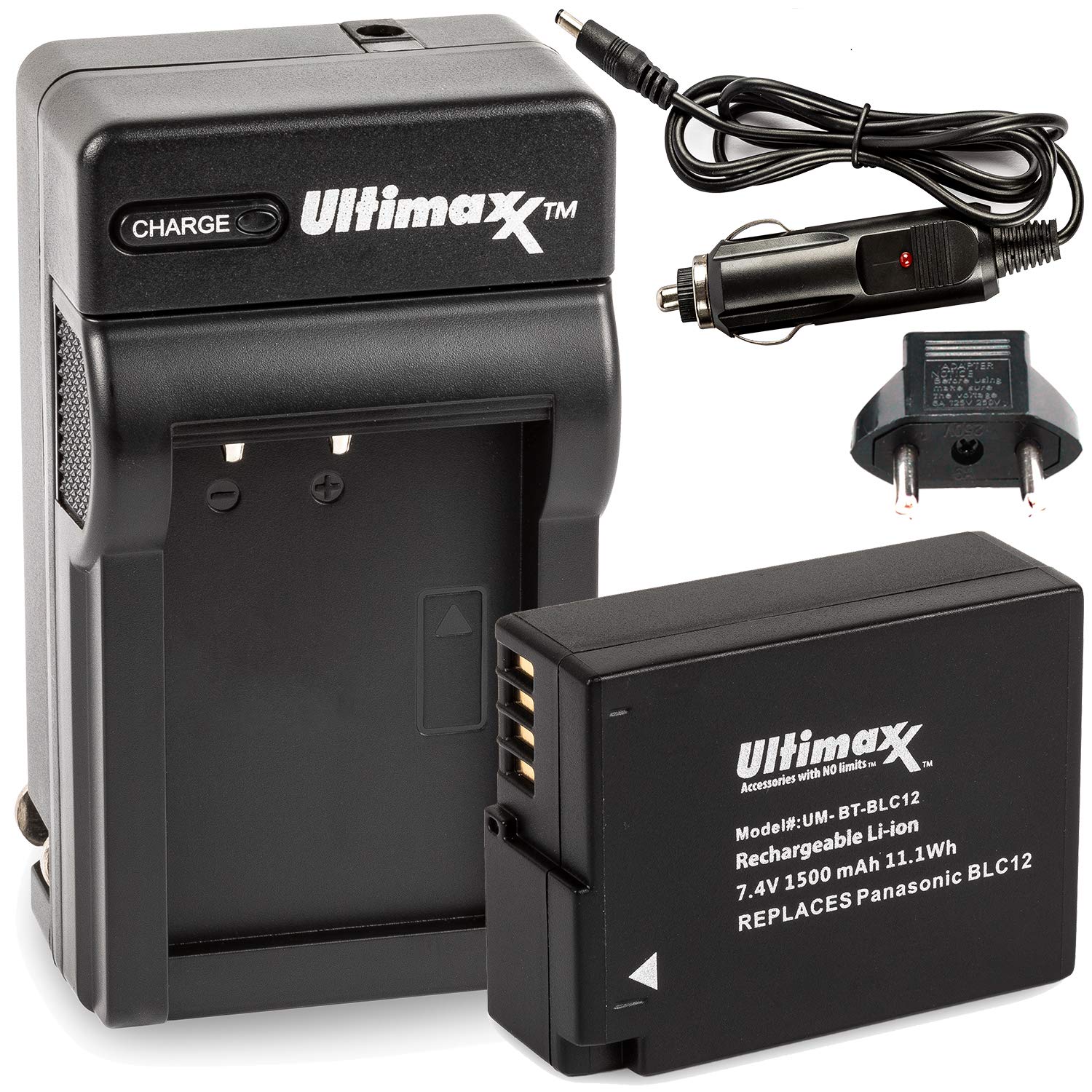 Ultimaxx AC/DC Rapid Home & Travel Charger with BLC12 Extended Life Battery