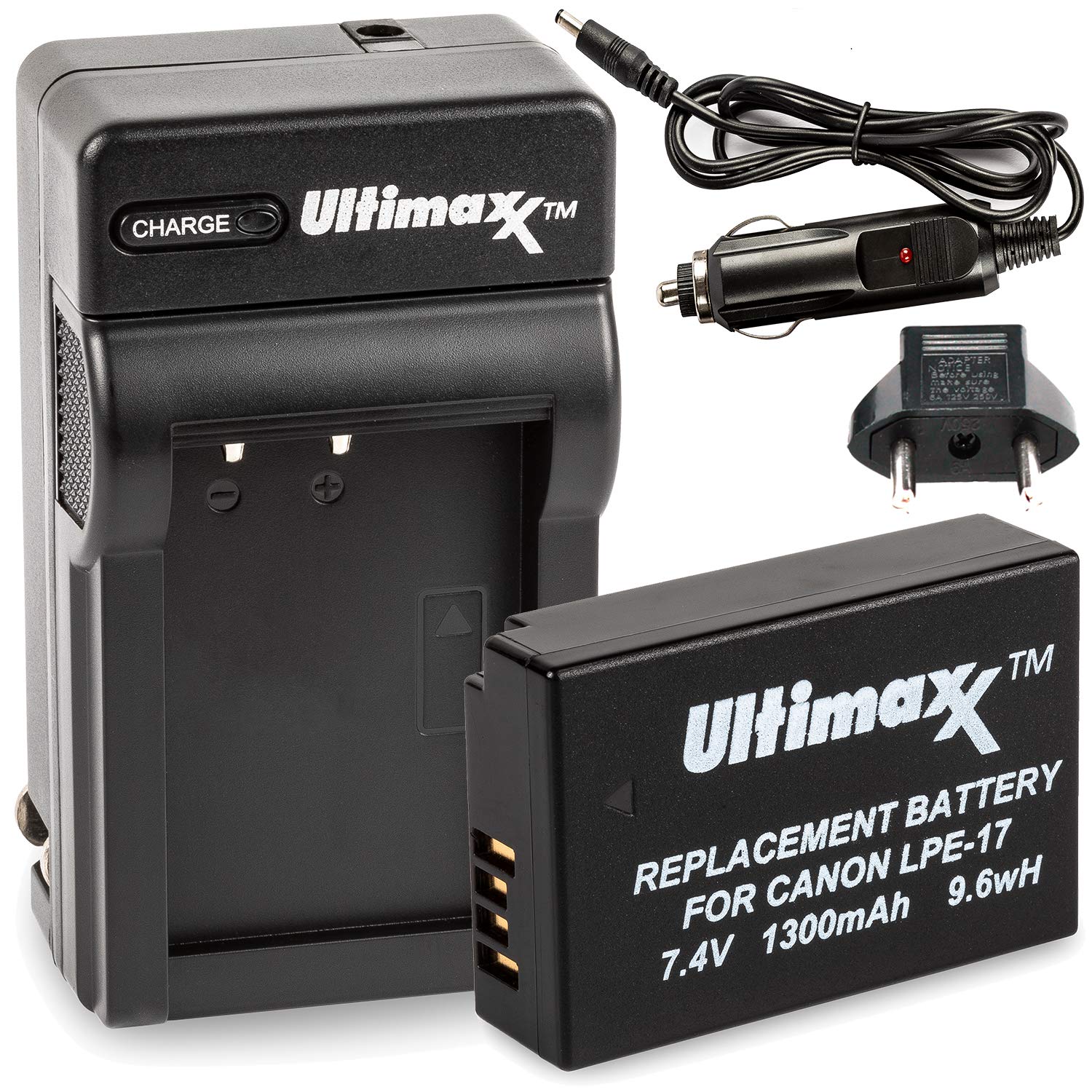 Ultimaxx AC/DC Rapid Home & Travel Charger with LP-E17 Extended Life Battery