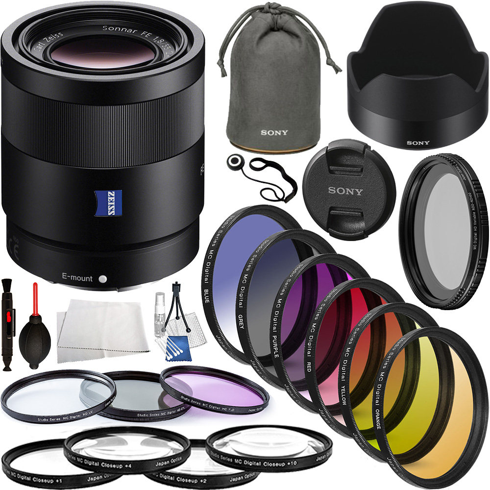 Sony Sonnar T* FE 55mm F/1.8 ZA Lens - SEL55F18Z Professional Lens 