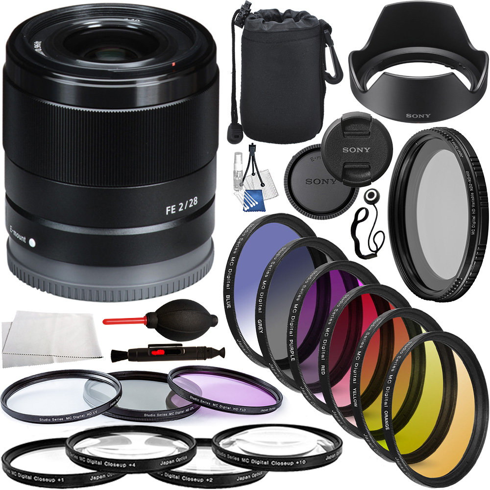 Sony FE 28mm f/2 Lens - SEL28F20 Professional Lens Bundle