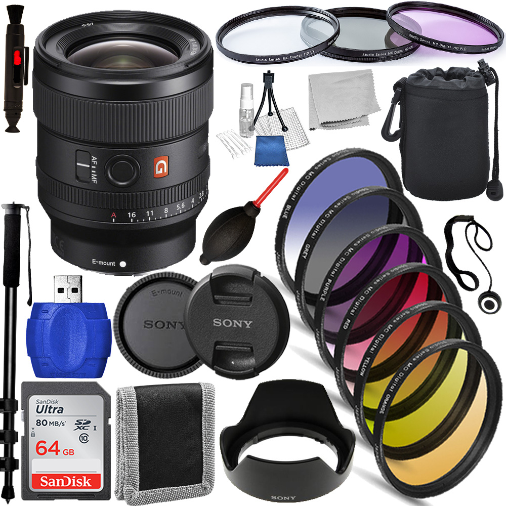 Sony FE 24mm f/1.4 GM Lens - SEL24F14GM Must Have Bundle