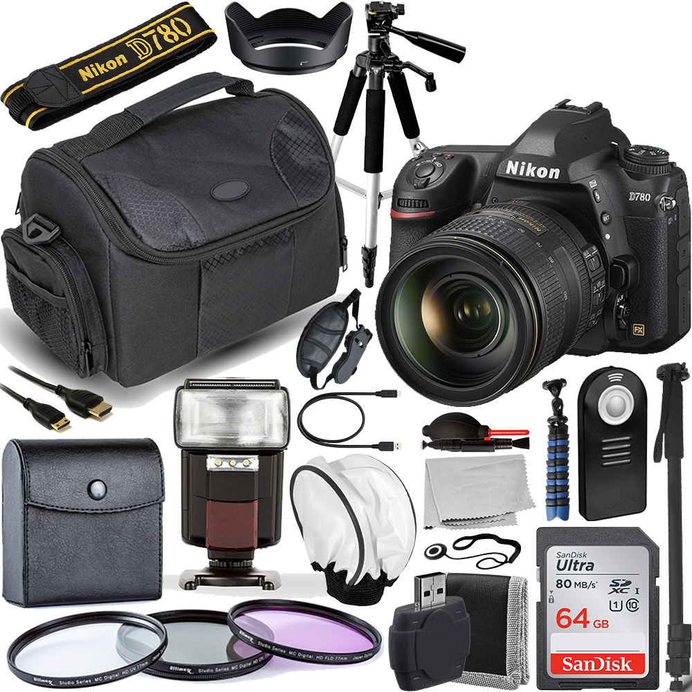 Nikon D780 DSLR Camera with 24-120mm f/4G ED VR Lens with Essential Accessory Bundle