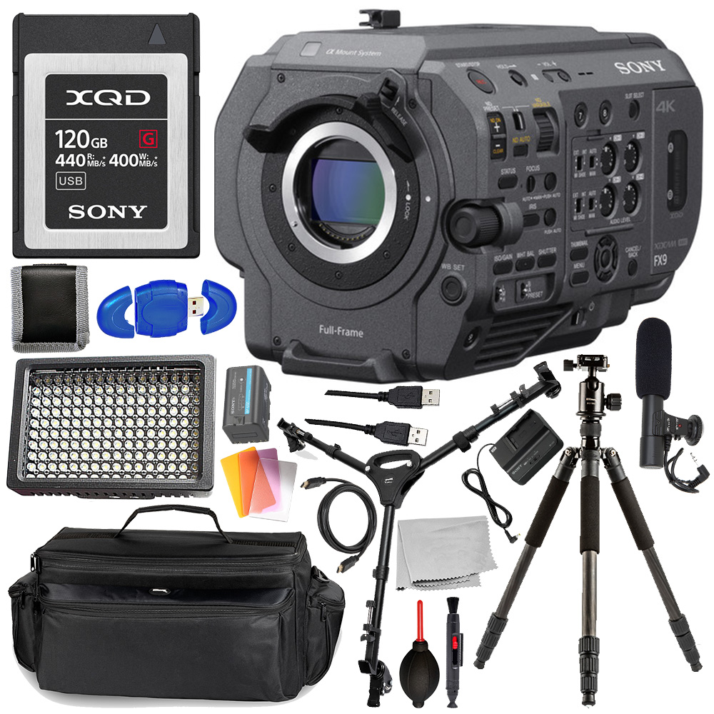 Sony PXW-FX9 XDCAM 6K Full-Frame Camera System (Body Only) - PXW-FX9V with Professional Bundle