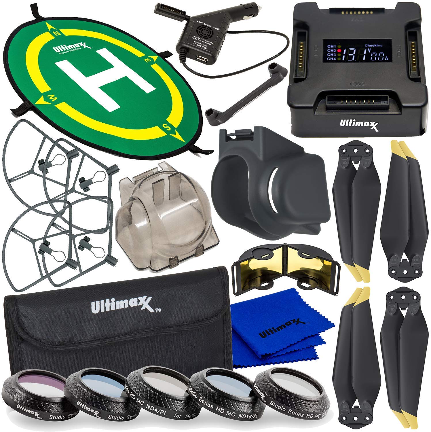Ultimaxx Must-Have Accessory Bundle for Use with DJI Mavic PRO or PRO Platinum Foldable Quadcopters