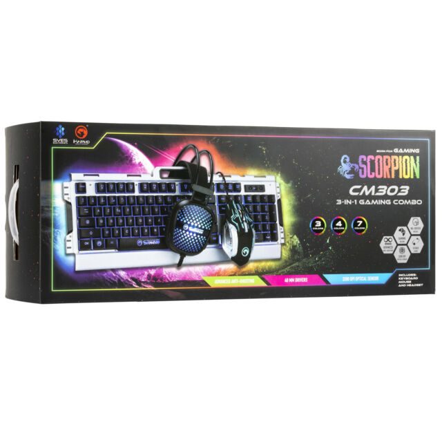 Marvo Scorpion 3-in-1 Gaming Combo - Includes: Keyboard, Mouse & Headset