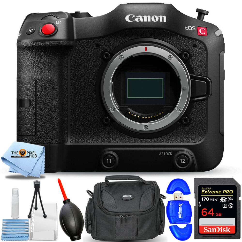Canon EOS C70 Cinema Camera (RF Lens Mount) 4507C002 - Essential 64GB Bundle