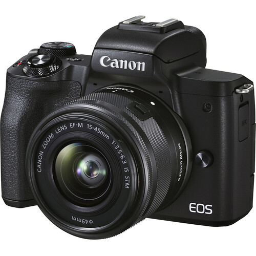Canon EOS M50 Mark II Mirrorless Digital Camera with 15-45mm Lens (Black or White)