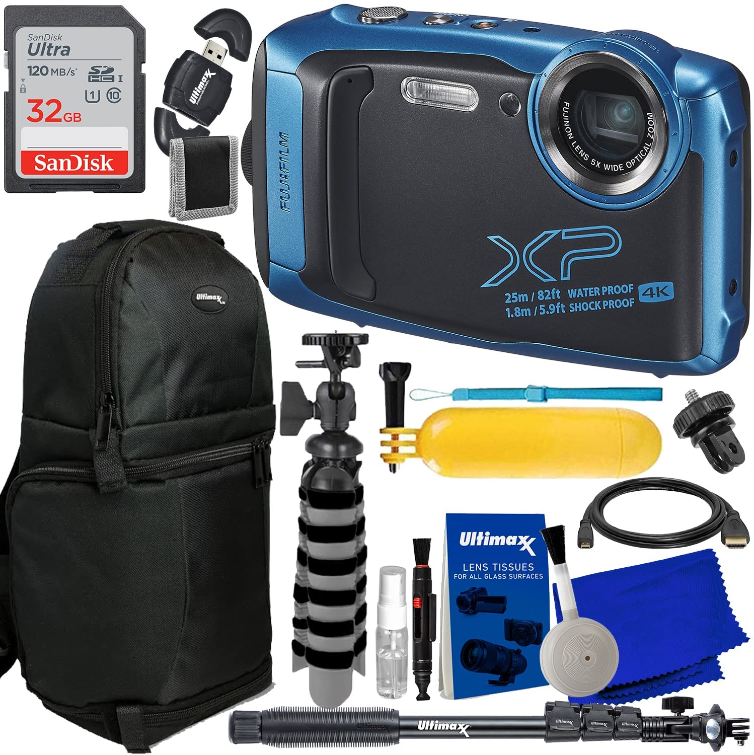 thumbnail image 2 of Fujifilm Finepix XP140 Waterproof Digital Camera (Sky Blue) English 2 of 11