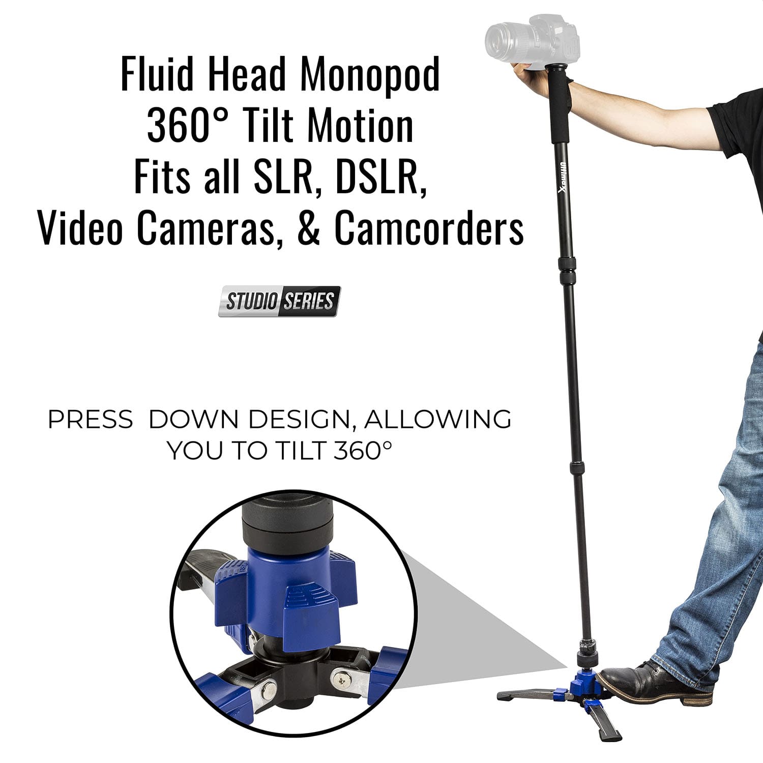 62? MONOPOD WITH STEP ON/OFF BASE STAND