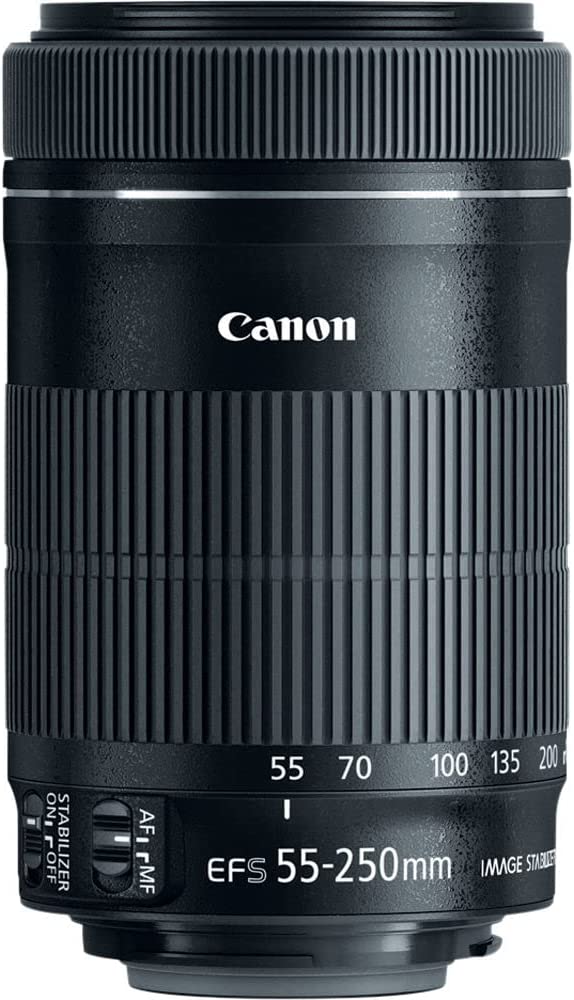 Canon EF-S 55-250mm F/4-5.6 IS STM Lens With Basic Accessory