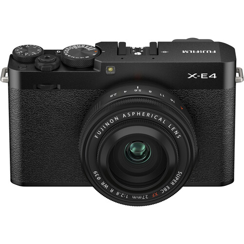 FUJIFILM X-E4 Mirrorless Camera with 27mm f/2.8 R WR Lens (Black)