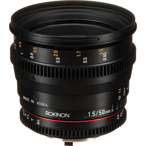 Rokinon 50mm T1.5 AS UMC Cine DS Lens for Nikon F Mount