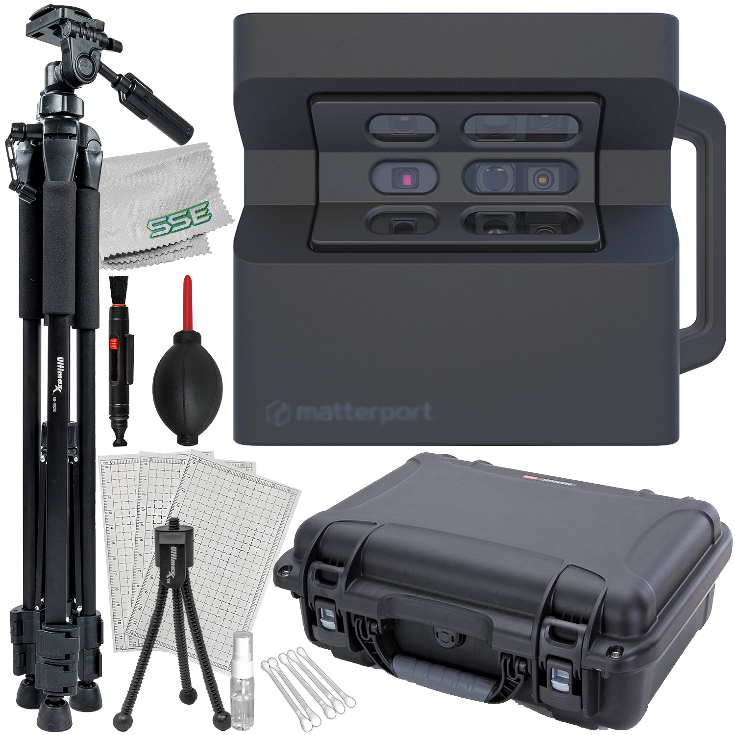 Matterport Pro2 Professional 3D Camera Bundle - Includes: Nanuk Hard Camera Case, Lightweight 60â? Tripod & More (11pc Bundle)